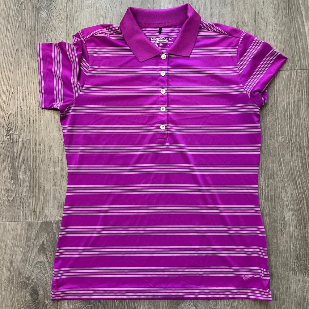 Nike Golf Tour Performance Purple Polo Shirt women’s medium dri-fit